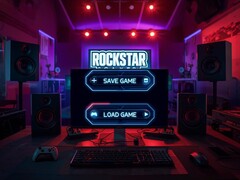 Save and load prompt seen in a Rockstar Games-themed setup