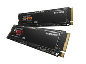 The 970 Evo and Pro NVMe SSDs are part of Samsung's mid-range storage solutions. (Source: Samsung)