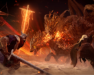 A screengrab of players battle a nightlord in Elden Ring Nightreign (image source: SteamDB)