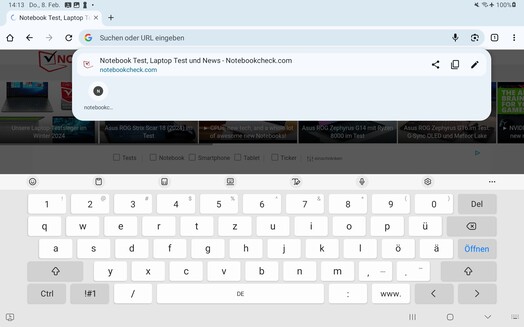 Keyboard horizontal