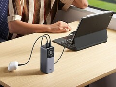 The UGREEN Nexode Power Bank 12000mAh 100W has two ports. (Image source: UGREEN)