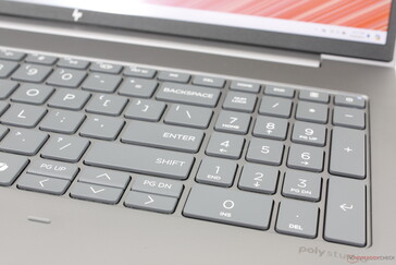 Narrow arrow and numpad keys are spongier than the main QWERTY keys