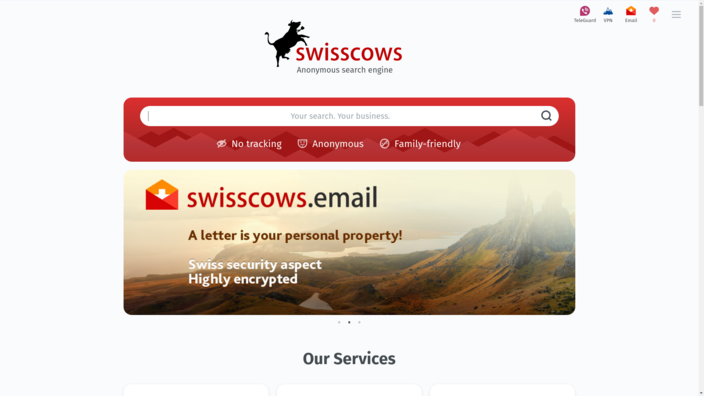 Swiss Cows - start page as of February 2023 (Image source: Own)