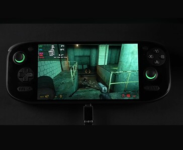 Half-Life 2 hits 124 FPS on the Ayn Odin 2 Portal via Proton 11 ARM64, run with an external keyboard and mouse.