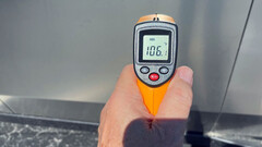 Cybertruck&#039;s stainless steel heat test (image: Stuck4ger/SOC)