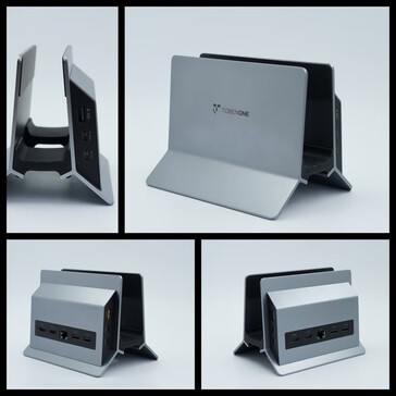 When not in use, the laptop can be closed and stored vertically. (Image source: TobenOne)