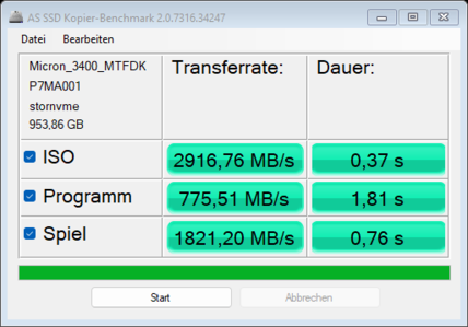 AS SSD - copy benchmark