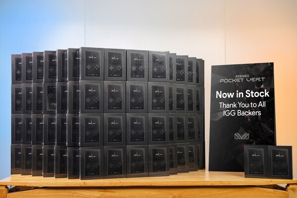 Ayaneo says it now has enough stock to begin shipping early to backers. (Image source: Ayaneo)