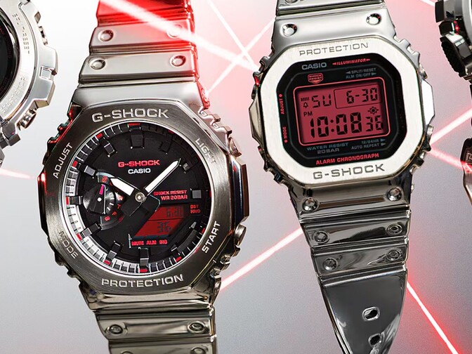 New Casio G-Shock metal bezel watches with red display coming to