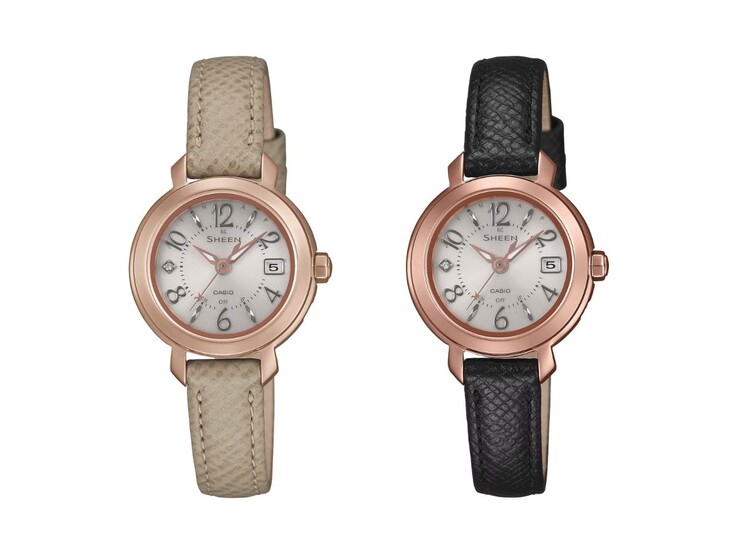 The new Casio Sheen SHW-5300CGL-7A (left) and SHW-5300PGL-7A (right) watches