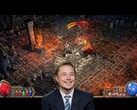 Fans see Elon Musk's playing skills in Path of Exile 2 as disproportionate to his character's level and equipment. (Image source: Pixabay, Tumisu / YouTube, WoldGamerSK)