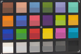 ColorChecker: The target color is displayed in the bottom half of each field.