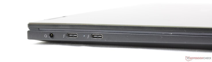 3.5 mm headset, 2x USB-C 4.0 Gen. 3 w/ Thunderbolt 4 + DisplayPort + Power Delivery