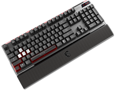 MSI&#039;s vigor GK80 is a fully RGB-backlit keyboard. (Source: MSI)