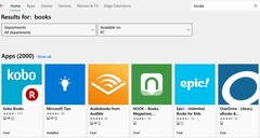 Microsoft Store no longer sports a Books category, but there are 2,000 book-related apps (Source: Own)