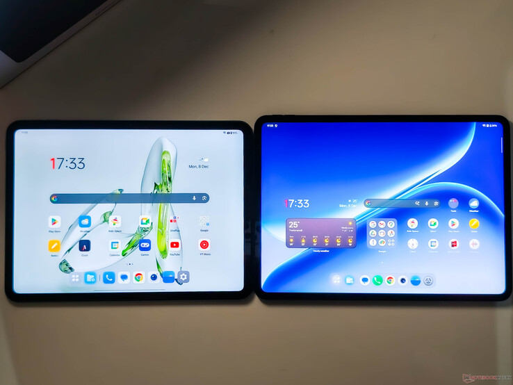 OnePlus Pad Go (left) and the Pad Go 2 (right). (Image Source: Notebookcheck)