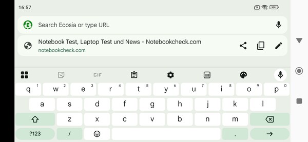Keyboard landscape