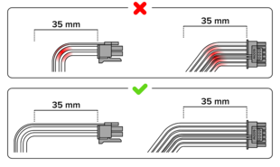 Seasonic's visual guidance on achieving the right bend (Image source: Seasonic)