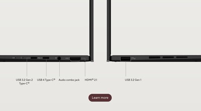 The Asus ZenBook 14 OLED manages to offer a reasonably healthy ports selection, despite a thin chassis. (Image source: Asus)