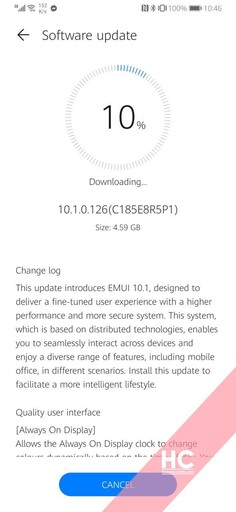 EMUI 10.1 for the P30 series in North Africa/Middle East.