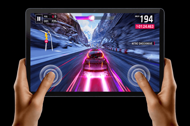 Lenovo X11A shown in use for gaming
