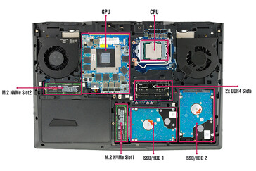 Desktop-grade components + up to 20 TB storage space (Source: Eurocom)