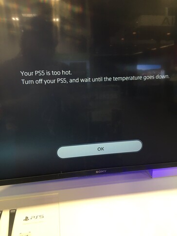PS5 overheating warning message. (Image source: NeoGAF - Gabbar Singh)