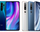 The Redmi Note 8 Pro and Xiaomi Mi 10 Pro top their respective charts for price/performance. (Image source: Xiaomi)