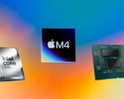 The Apple M4 leads the Core Ultra 9 285K and the Ryzen 9 9950X in Geekbench 6 Single-Core benchmark. (Image source: Apple, AMD, Intel, Unsplash, edited)