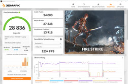 Fire Strike (mains operation, sep. GPU, dyn. boost 25 watts)