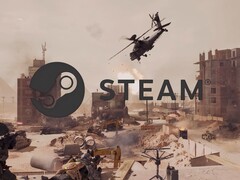 Battlefield 6 launch trailer image with Steam logo (Image source: screenshot, Battlefield YouTube with edits)