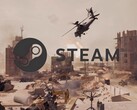 Battlefield 6 launch trailer image with Steam logo (Image source: screenshot, Battlefield YouTube with edits)