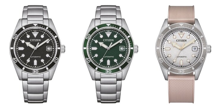 From left to right: the Citizen NJ0221-50E, NJ0220-52X and NJ0229-07A watches. (Image source: Citizen, edited)