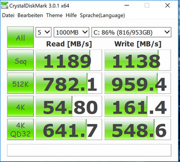 CrystalDiskMark - Standard NVMe driver