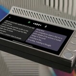 The Oxtak Moneypenny can provide real-time voice translations during meetings. (Image source: Oxtak)