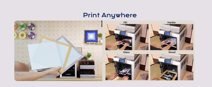 It can print on various build surfaces (Image source: Qidi)