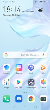 Default home screen