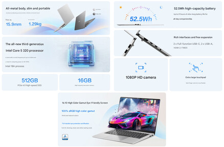 The configuration of the Vivobook 16SE with the base screen