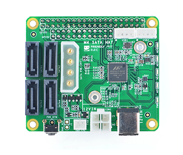 A look at the FriendlyElec SATA HAT expansion board for the NanoPi M4 (Image source: FriendlyElec)