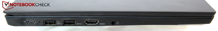Left: USB-C 3.0, 2x USB-A 3.0, HDMI, combo audio