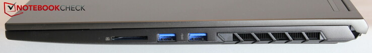 Right: SD card reader, 2x USB-A 3.2 Gen 1
