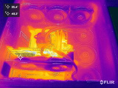 The Sapphire Nitro+ Radeon RX 6650 XT during the stress test