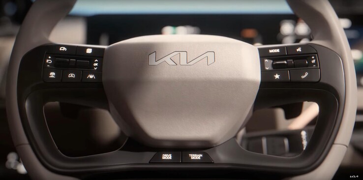 Tactile buttons on the steering wheel are an ideal control scheme for minimal distractions. (Image source: Kia Worldwide)