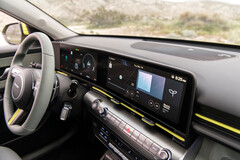 The panoramic displays in the Kona EV are ripped straight out of the electric Ioniq family. (Image source: Hyundai)