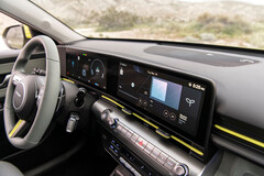 The panoramic displays in the Kona EV are ripped straight out of the electric Ioniq family. (Image source: Hyundai)
