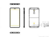 A leaked drawing of something resembling a Xiaomi Redmi Note. (Source: Gizchina)