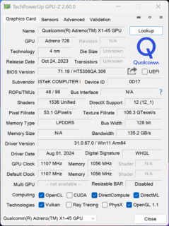 GPU-Z Adreno X1-45 (1.7 TFLOPS)