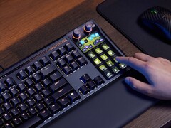 The Corsair Galleon 100 SD combines a full-size mechanical keyboard and Stream Deck in one package geared for streamers and gamers. (Image source: Corsair)