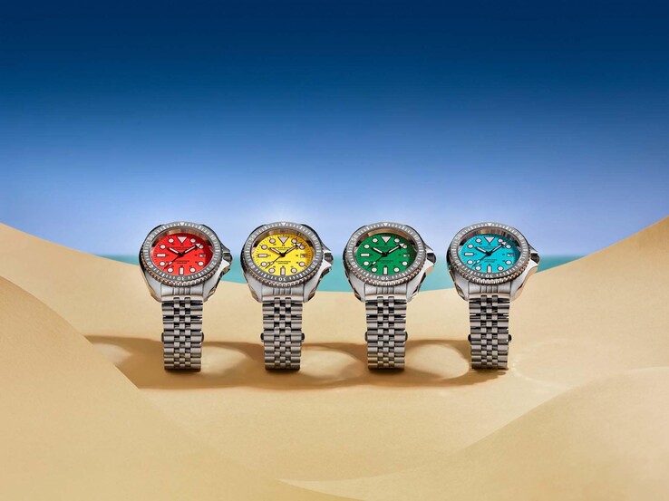 The Jacques Bianchi JB200 Aquastrike comes in cerulean blue, orpiment yellow, coral orange, and pure green colorways (Image source: Jacques Bianchi)
