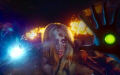 Judas screenshot showing woman leaning on glass